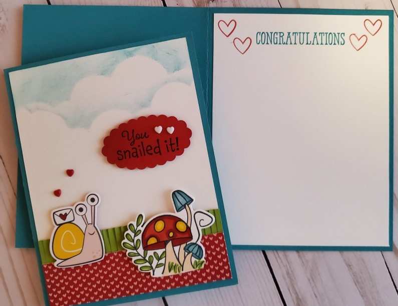 Snail mushroom congratulations