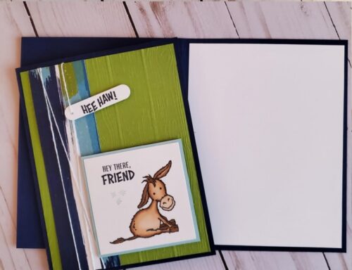 hee haw hey there friend green & blue