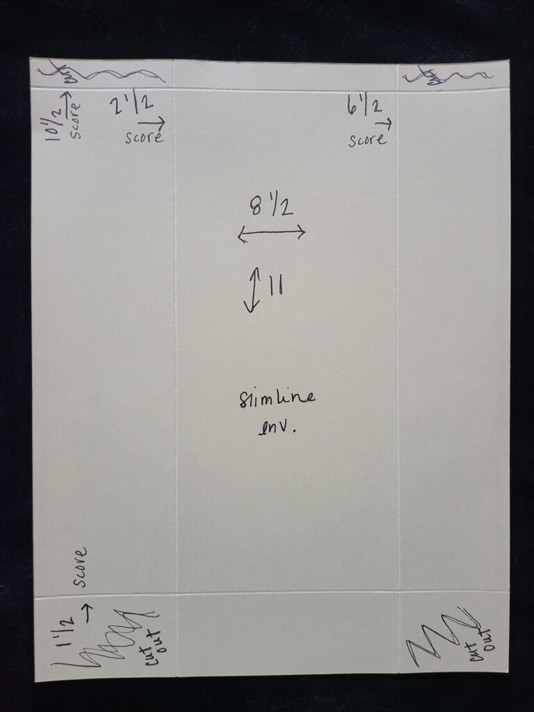 slimline envelope template