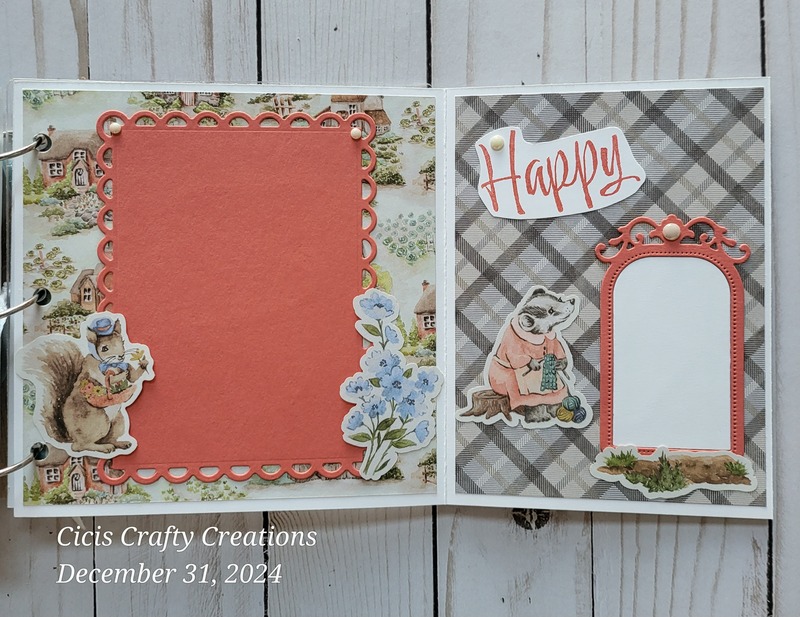 Storybook, nursery, baby, ducks, rabbits, squirrels, garden, pastel colors, frames, scrapbooking, acrylic albums, happy