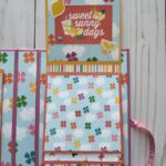 Hello Summer Waterfall Folio Album, scrapbook, fun, bright, sunglasses, sun, memory album butterflies, pin wheels