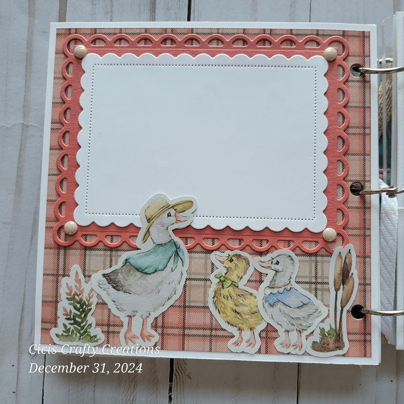 Storybook, nursery, baby, ducks, rabbits, squirrels, garden, pastel colors, frames, scrapbooking, acrylic albums, happy